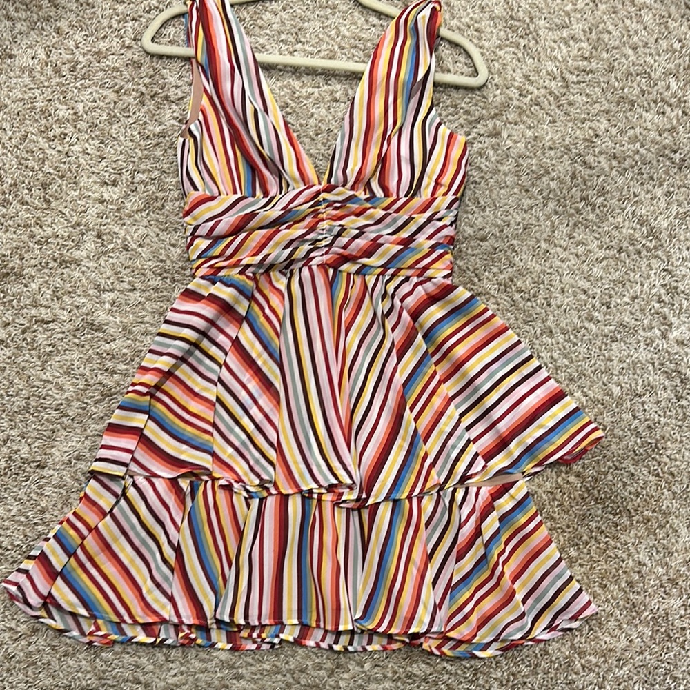 Colorful Striped Sleeveless Dress